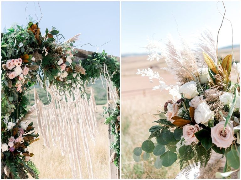 Boho Ranch Wedding Florals